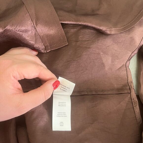 Rails Andrea Satin Shirt NWT Size L - Picture 10 of 10